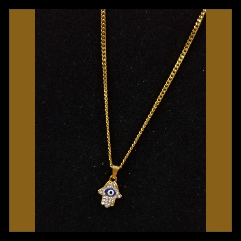HAMSA HAND SYMBOL with TURKISH EYE NECKLACE